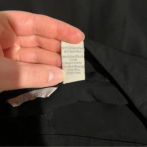 TREVAN Black Wide Leg Dress Pants Slacks Women’s Size 8 Office Career Work - Picture 6 of 10